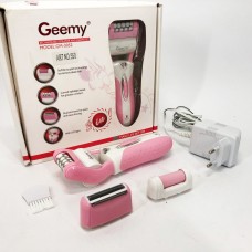 Епілятор депілятор жіночий електричний бездротовий + триммер + пемза 3 в 1 Gemei GM-3052