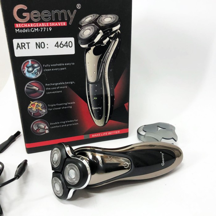 Електробритва Gemei GM-7719 Акумуляторна Електрична Бритва, Машинка для гоління триммер