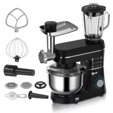 Кухонний комбайн Domotec 6676B 5в1 10L 1400W міксер/блендер/м'ясорубка, Стаціонарний планетарний тістоміс
