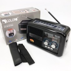 Радіо приймач Golon RX-BT978S сонячна панель AUX 3.5mm, Радіо приймач з вбудованим акумулятором