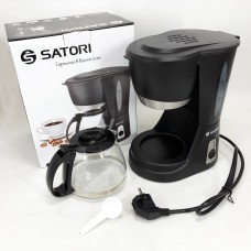 Кавоварка крапельна Satori SCM-600-PBL 650 Вт, Маленька кавомашина для дому, Маленька кавомашина