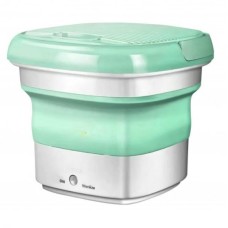 Складна пральна машина MAXTOP silicon washing machine, Портативна пралка відро. Колір: зелений