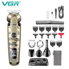 Набір для стрижки VGR 6 в 1 V-095, 16 насадок, Багатофункціональна акумуляторна машинка для стрижки
